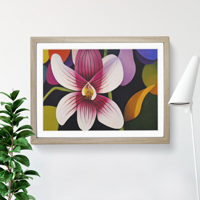 Abstract Orchid Flower - Framed Print