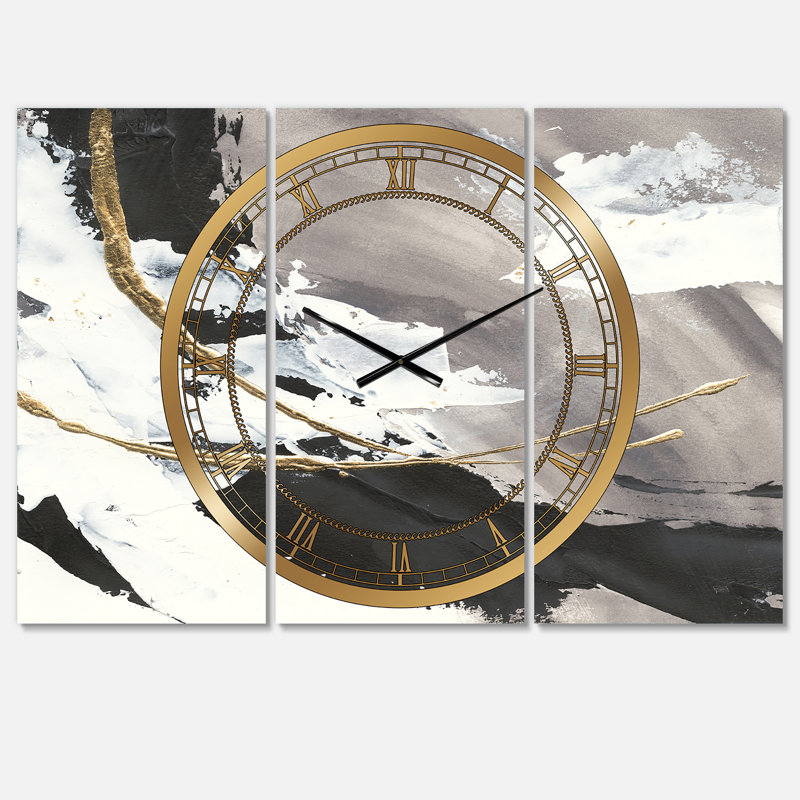 Glam Painted Arcs II - Horloge murale moderne