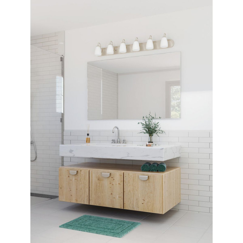 Carilynn 6 - Light Dimmable Vanity Light, Brushed Nickel