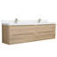 Meuble-lavabo mural avec lavabo et tiroirs-705598950