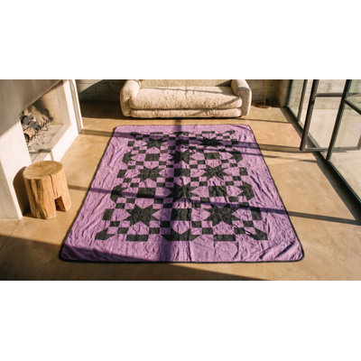 Antique Quilt Allover Geometric Needlework Rug