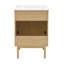  Meuble-lavabo autoportant en chêne naturel de 24 po avec plateau central à 3 trous Classe-106955645-106955644