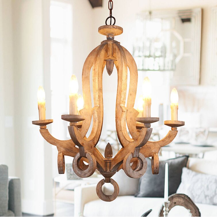 Kyler 6 - Light Candle Style Empire Chandelier