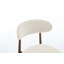 Ensemble de 4 chaises de salle à manger en métal recouvertes de tissu moderne pour la salle à manger, beige