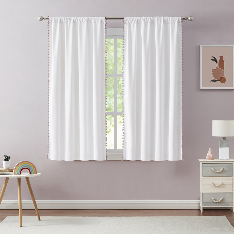Ensemble de 2 panneaux de rideau obscurcissant avec passe-tringle Meg, L 38 po x L 63 po, Rose