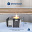Table de foyer d'extérieur au propane, table de foyer au propane carrée résistante aux intempéries avec flamme réglable