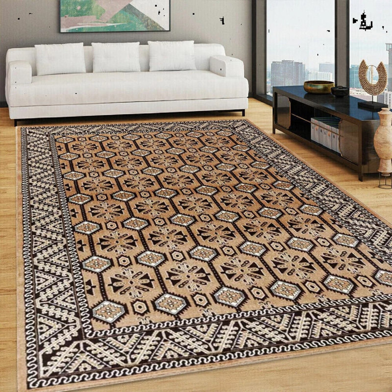 Floral Area Rug, Rectangle 60 x 110 cm 