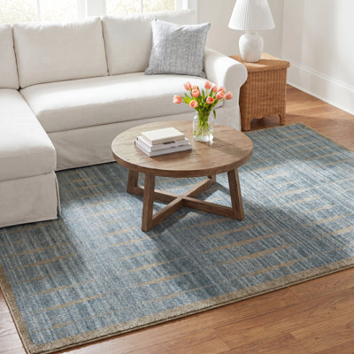 Tapis bleu océan / olive Chris Loves Julia x Loloi Calvin