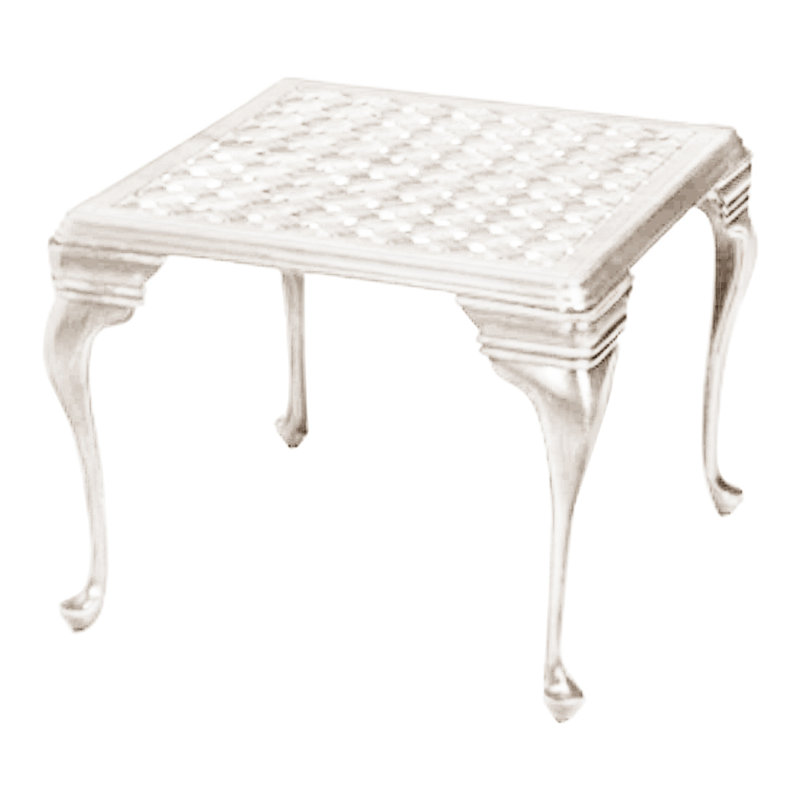 Provance Aluminum Square End Table - Chalk, Chalk