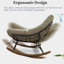 Chaise berçante de patio pour l'extérieur, surdimensionnée Papasan pour 2 personnes avec structure en acier enduit E et coussin épais-1573922151