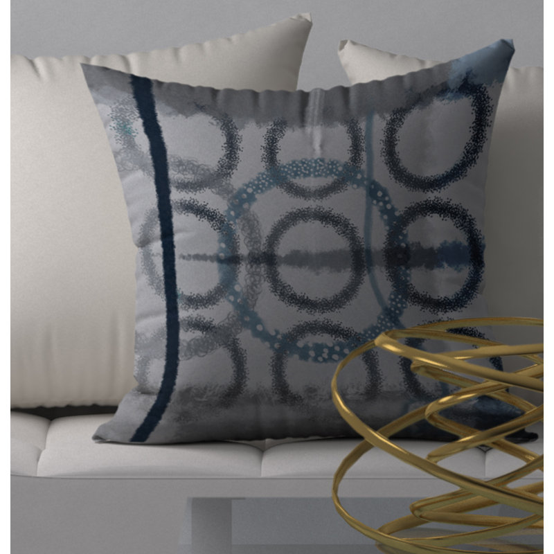 Coy Abstract Reversible Throw Pillow, 20" x 20"