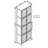72.4" Tall Storage Cabinet Tall Storage Cabinet With 8 Doors And 4 Shelves-1826090006