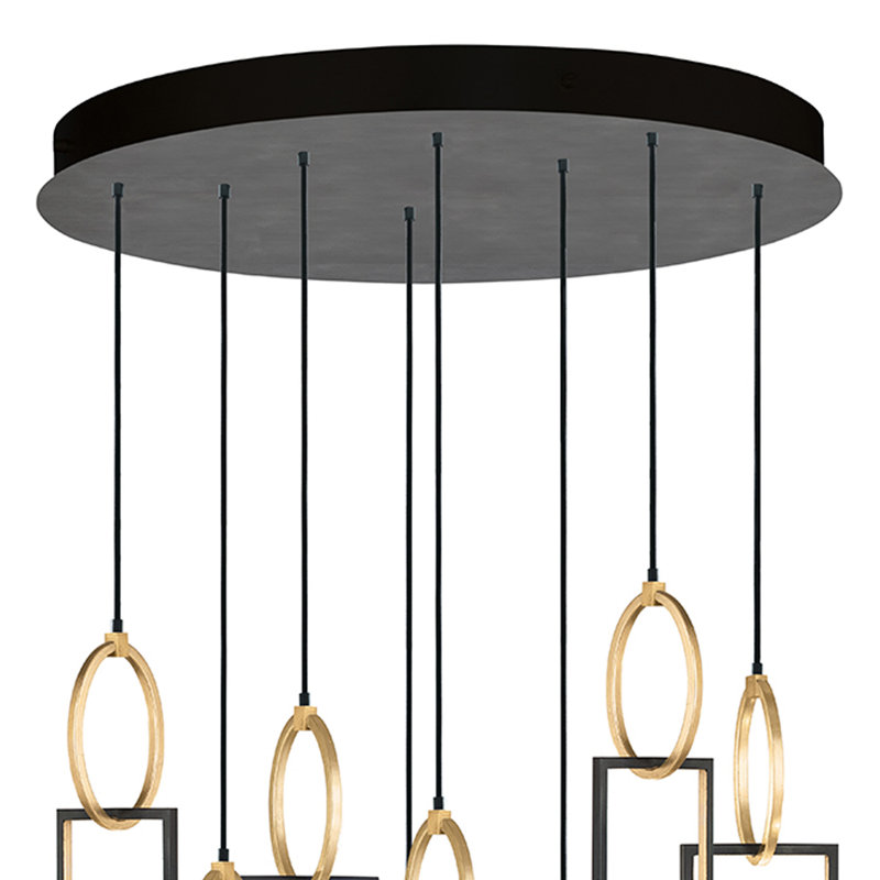 Delphi 8 - Light LED Cluster Pendant, Black