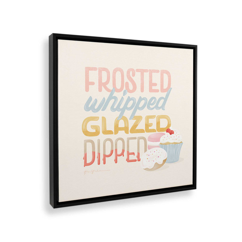 Impression sur toile Bake Shop V par Gia Graham, H 12 po x l 12 po, Cadre flottant, Noir