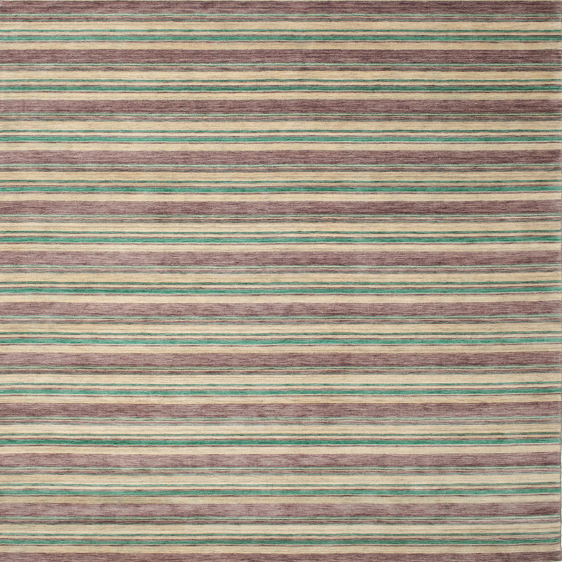 Tapis contemporain gris, Carré 5 pi