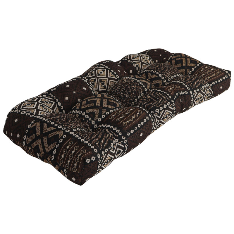42-Inch By 19-Inch Rounded Back Tapestry Loveseat Cushion
