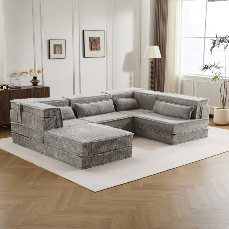 Upholstered 77.54 " Fabric Sectional