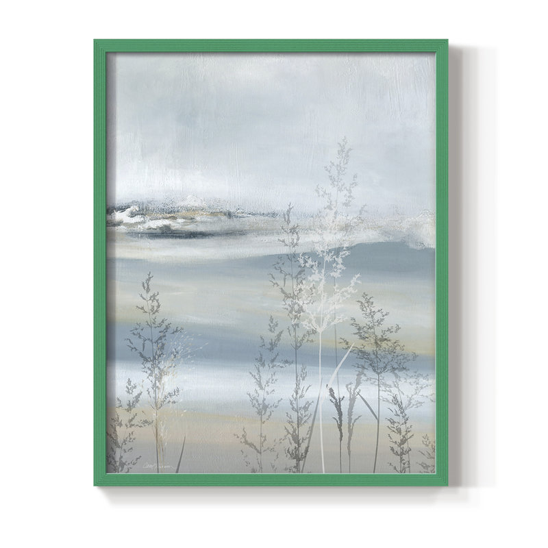 Soft Seagrass Framed Print - Solid Wood, Green, 10" H x 8" W