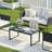 Rectangle Coffee Table With Tempered Glass-1437100544