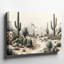 Reproduction d'art sur toile, "Cacti"-1422241596