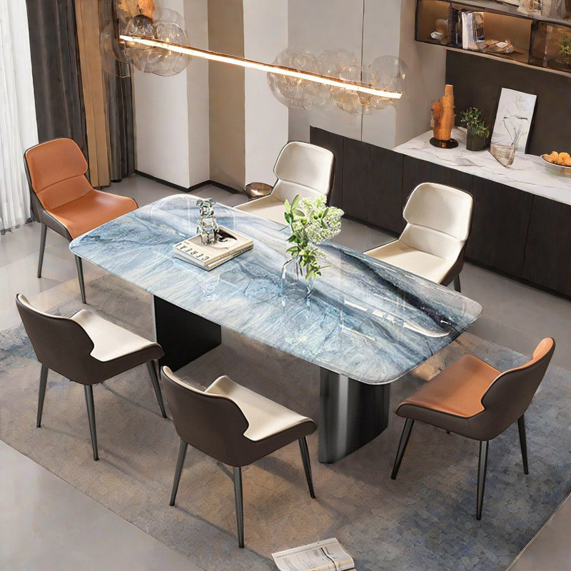 Ensemble de table de salle à manger moderne et luxueux, H 29,5 po x L 70,8 po x l 35,4 po