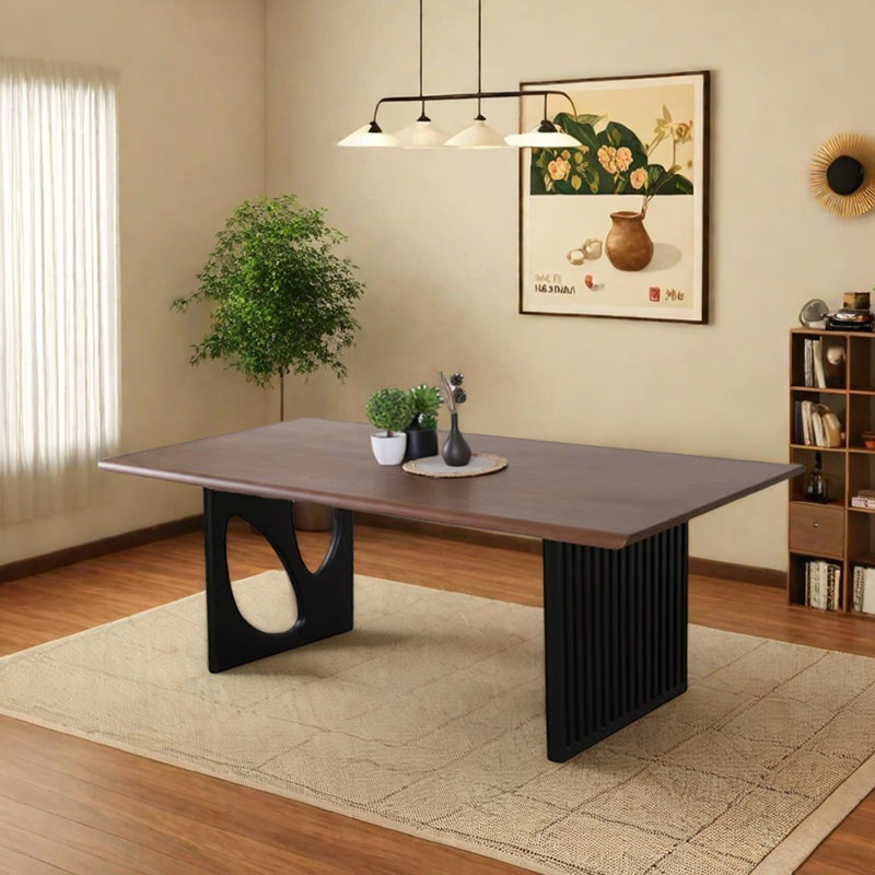 Grande table Novel multifonctionnelle en bois massif, H 29,52 po x L 94,48 po x l 39,37 po