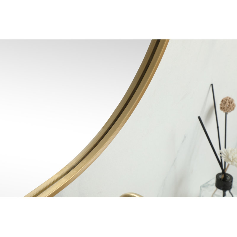 Bertin Metal Oval Wall Mirror, 60"  x 36", Brass
