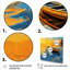 Bateau jaune et bleu au bord du lac - Bateau côtier, art mural-1282092644-1282092652