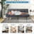 Futon Sofa Bed With Adjustable Armrests & Backrests & 2.5" Plush Memory Foam, 71" Couches For Living Room-1456621751