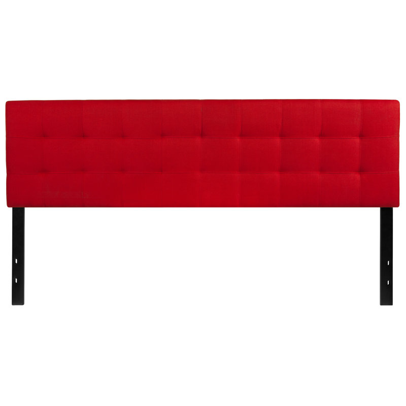 Tête de lit tapissier capitonnée Ciriaca, Très grand, Rouge