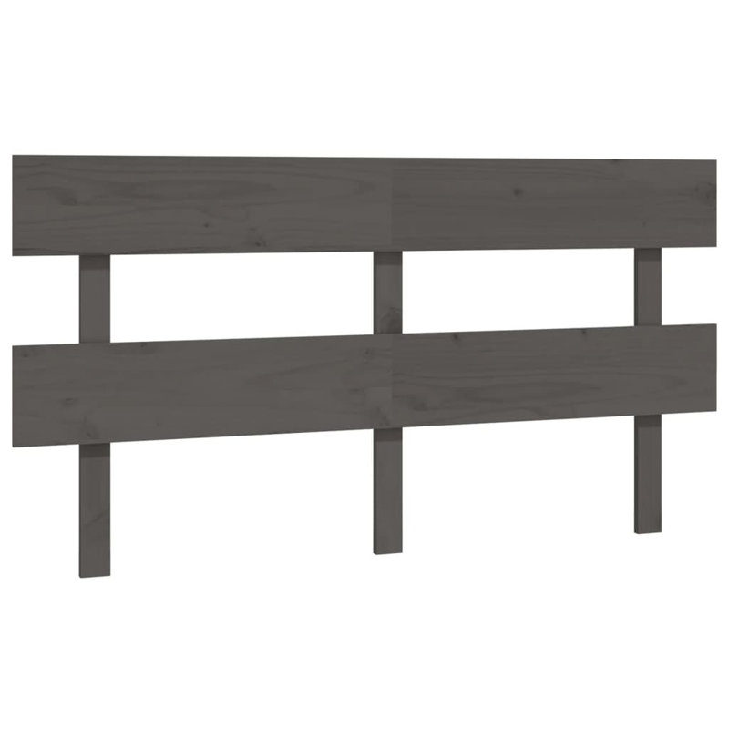 Clovis Solid Wood Headboard, Grey, 124 x 81 cm