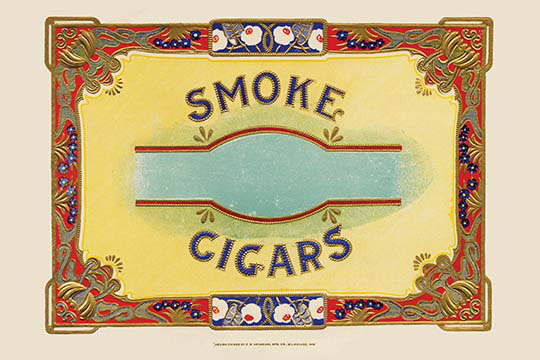 « fume-cigares » par c.b. henschmel, art textuel