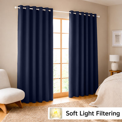 260 GSM Thermal Blackout Eyelet Curtains