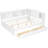 Queen Size Storage Daybed With Shelves And 2 Drawers, Solid Pine Wood Sofa Bed, Guest Bed With Led Light, Usb Charging Station & Power Outlets For Space-Saving Bedroom Or Living Room-1300505425