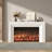Elegant fireplace with eco-friendly wood frame-107785509
