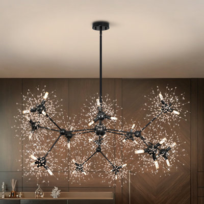 36-Light Crystal Chandelier Foyer Chandelier Living Room Chandelier Sputnik Chandelier