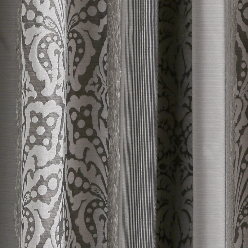 Chenonceau Room Darkening Single Curtain Single Panel, Grey