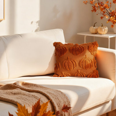 Abstract Orange Backrest Cushion