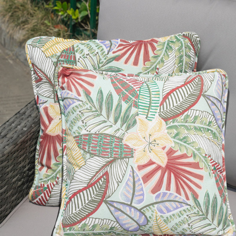 Indoor/Outdoor Cotton Reversible Throw Pillow
