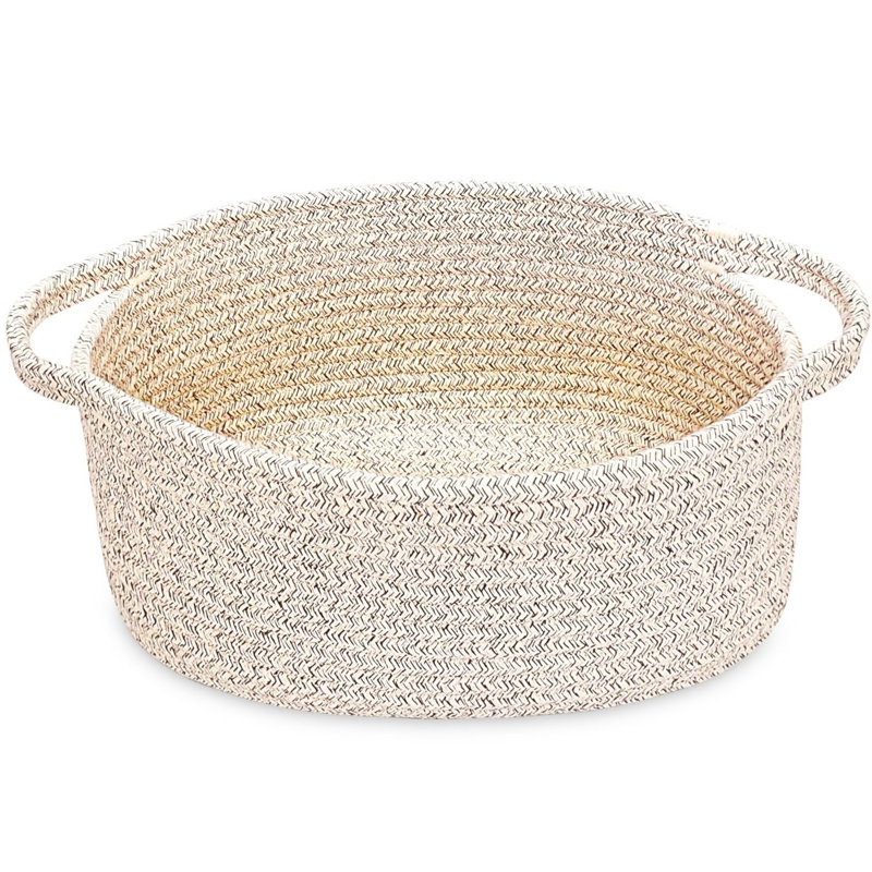 Small Woven Storage Basket with Handles