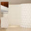 Foldable No Drill Paper Room Divider, 2 Sided Decorative Partition Screen, Fish Scale and Accordion Dual Design, Freestanding Kraft Paper Wall for Privacy & Backdrop