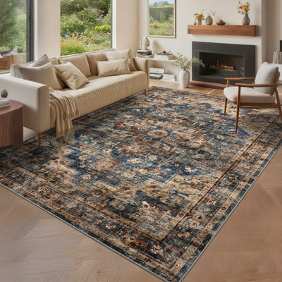 Abstract Machine Printed 120cm X 170cm Area Rug