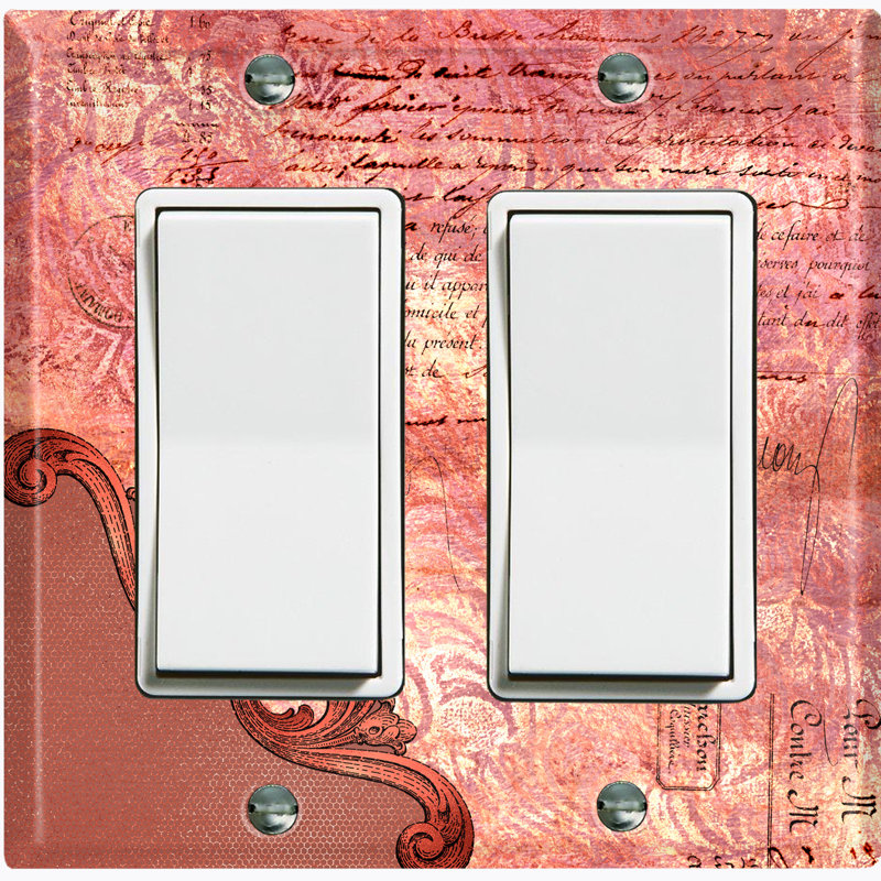 Patterned 2 - Gang Rocker Standard Wall Plate