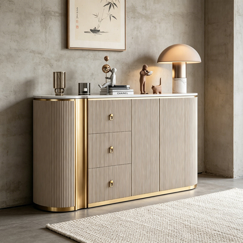 Buffet en pierre frittée, Beige