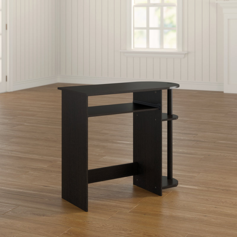 Simplistic Easy Assembly Computer Desk, Dark Brown