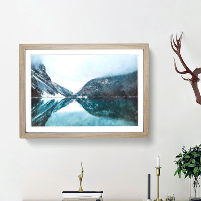 Mountain Range Reflection - Picture Frame Painting Print