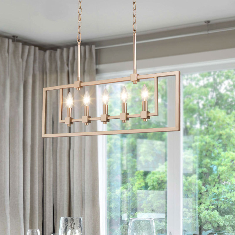 Gregoy 5 - Light Dimmable Square / Rectangle Chandelier