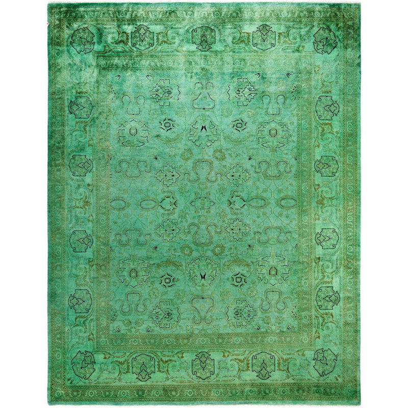 Overdyed One-of-a-Kind 8' 1" X 10' 3" Hand Knotted Area Rug