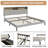 Queen Size Bed Frame with 2-Tier Storage Adjustable Headboard & Charging Station, Solid and Stable, No Box Spring Needed, Noise Free, Easy to Assemble, Gray-292480912