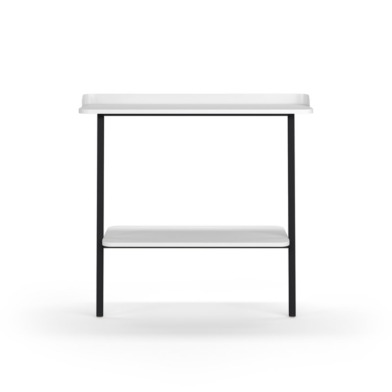 Ahmednur 111cm Console Table, Black, White